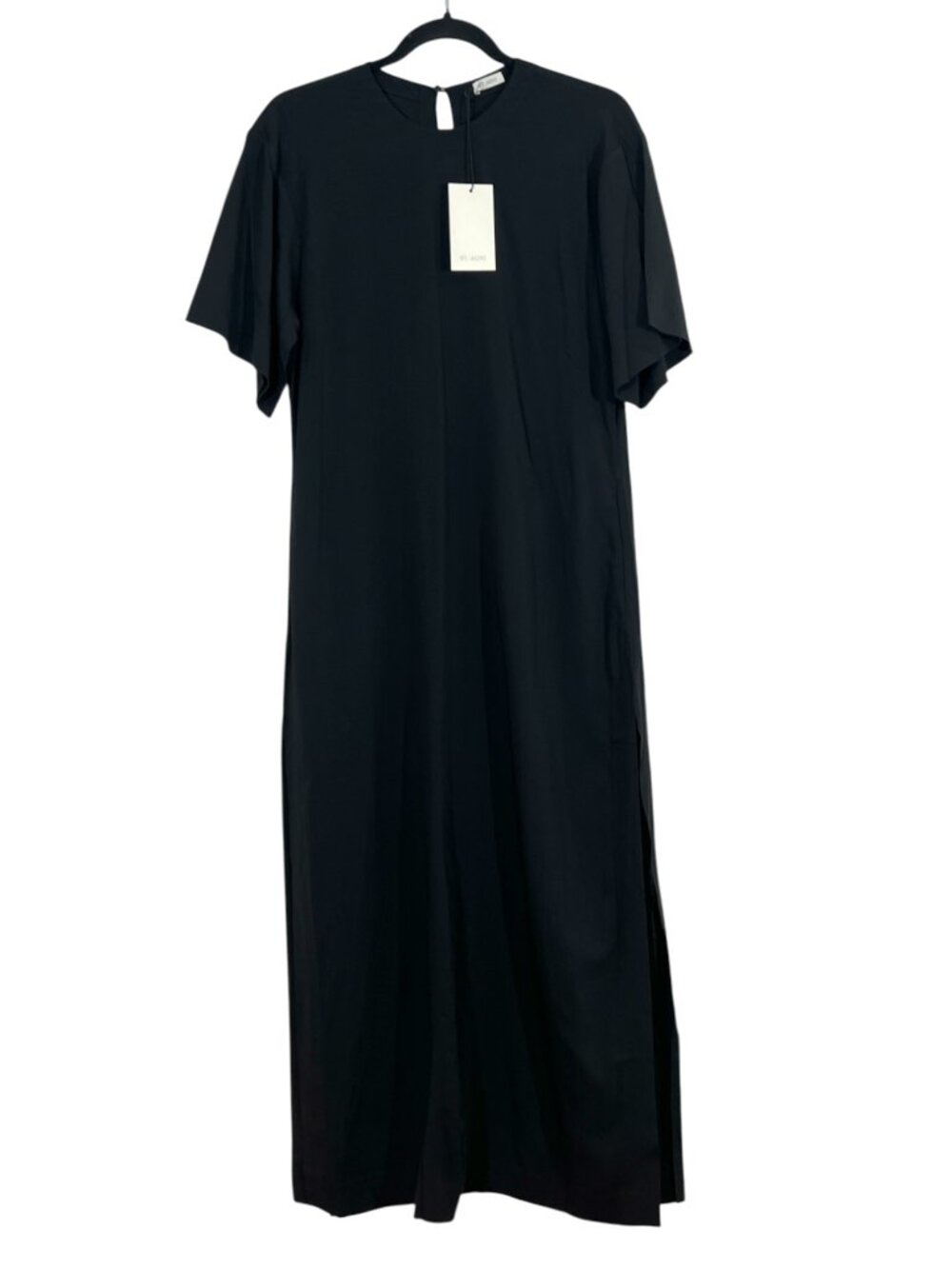 St Agni Relaxed Tee Maxi Dress Black Small New $435